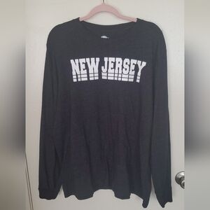 Unisex Dark Gray New Jersey Graphic Long sleeve size 2XL